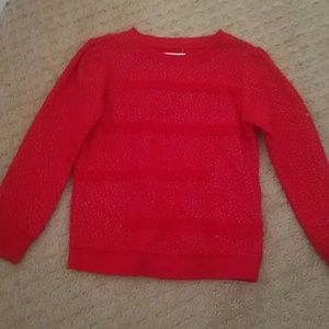 Red long sleeve sweatshirt